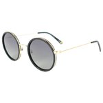 Binocle Eyewear Sonnenbrille Amsterdam Or Brillant Noir Gradient Grey Polarized Präsentation