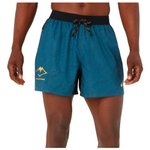 Asics Trail shorts Fujitrail All Over Print 5 In Magnetic Blue Performance Black Overview