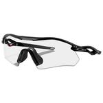 Oakley Sonnenbrille Radar Plate Polished Black Clear To Black Iridium Photochromic Präsentation