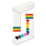 Happy Socks Chaussettes Pride Rainbow Blanc Présentation