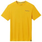 Smartwool Tee-shirt de rando Dawn Rise Graphic Short Sleeve Tee Slim Honey Gold Présentation