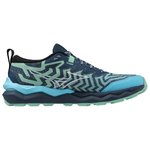 Mizuno Trailrunning-Schuhe Wave Daichi 8 W Flax Black Blue Wingteal Präsentation