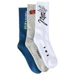 Rip Curl Retro Crew Sock 3-Pk Grey Heather 
