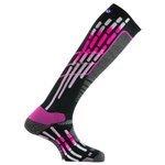 Thyo Chaussettes Pody Air Ski Socks Black Pink Présentation