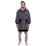 All-In Poncho Plaid Charcoal Präsentation