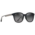 Maui Jim Occhiali da sole Ku'ikahi Asian Fit Noir Brilant Gris Clair Transparent Neutral Grey Minéral Superthin Presentazione
