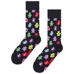 Happy Socks Crew Socks Teddy Bear Black 