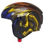 Briko Helmet Vulcano 2.0 Graphik Shiny Cobalt Blue Yellow Orange Black Overview