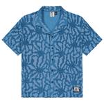 Picture Camicia Spongy Blue Flower Embossed Presentazione