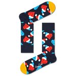 Happy Socks Calze Santa Love Smiley Bleu Foncé Presentazione