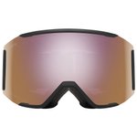 Smith Goggles Squad Mag Asian Fit Black Chromapop Everyday Rose Gold Mirror + Chromapop Storm Rose Flash Overview
