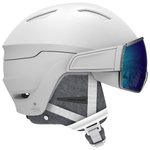 Salomon Visor Helm Mirage+ White Blue Solar + Extra Lens Orange Voorstelling