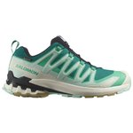 Salomon Botas de trail Xa Pro 3D V9 Gore-Tex W Deep Lake Electric Green Vanilla Ice Presentación