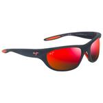 Maui Jim Sonnenbrille Haulani Matte Solid Dark Blue Orange Hawaii Lava Minéral Superthin Präsentation