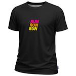 La Chaussette de France Tee-shirt de trail Run Finisher Tee-Shirt RunRunRun Black Présentation