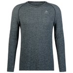 Odlo Tee-shirt de trail Essential Seamless T-Shirt Crew Neck LS Grey Melange Présentation