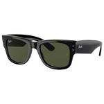 Ray Ban Sonnenbrille RB0840S Mega Wayfarer Polished Black Green G-15 Präsentation