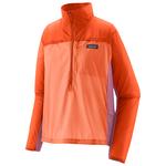 Patagonia Veste de trail W's Houdini Stash 1/2 Zip Coal Orange Présentation