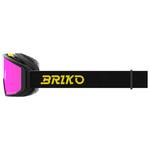 Briko Skibrillen Vulcano Mask Sharp Lite Black Yellow Rose Base Blue Mirror Voorstelling