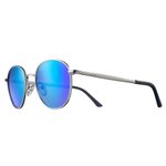 Solar Sunglasses Yoko Argent Polarized Flash Bleu Overview