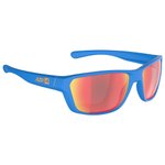 AZR Sunglasses Flash Bleue Mate Multicouche Rouge Overview