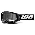 100 % Máscara MTB Masque Racecraft 2 Black Clear Lensblack Presentación