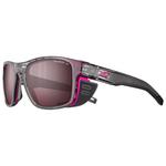 Julbo Lunettes de soleil Shield M Translucide Brillant Gris Rose Fluo Spectron Hd 3 Polarized Présentation