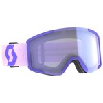Scott Máscaras Shield Lavender Purple Light Sensitive Blue Chrome Presentación