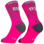 Dynafit Socken Run Wild Crew Socks Pink Glo Präsentation