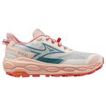 Mizuno Chaussures de trail Wave Mujin 11 W Snow White Larkspur Faded Rode Présentation