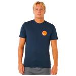 Rip Curl Tee-shirt Pacific Rinse Stacked Dark Navy Présentation