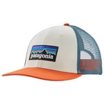 Patagonia Gorra P-6 Logo Lopro Trucker Hat White Redtail Rust Presentación