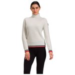 Rossignol Pull W Tricolor Roll Neck White Overview