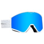 Electric Masque de Ski Kleveland S Matte White Furon Blue Chrome Präsentation