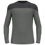 Odlo Technical underwear Revelstoke PW 150 BL Top Crew Neck LS Dark Grey Melange Overview