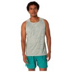Asics Maglietta da trail Fujitrail Singlet White Sage Rainy Lake Presentazione