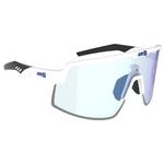 AZR Lunettes de soleil Speed Rx Blanche Mate Noir Photochromique Irisé Bleu Présentation