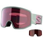Salomon Skibrille Sentry Pro S Iceberg Green QST Sigma Silver Pink + Sigma Gun Metal Präsentation