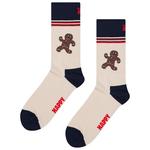 Happy Socks Sokken Crew Socks Happy Gingerbread Beige Voorstelling