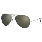 Ray Ban Zonnebrillen RB3025 Aviator Polished Silver Grey Polarized Voorstelling