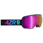 AZR Masque de Ski Fusion Otg Vernie Noir Full Rose Multicouche + Jaune Présentation