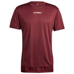 Adidas Tee-shirt de rando Mt Tee Shadow Red Présentation