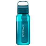 LifeStraw Trinkflasche Go 1L Laguna Teal Präsentation