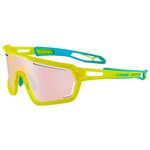 Cebe Sunglasses S'Track Vision Translucent Neon Yellow Blue Zone Vario Rose Cat.1-3 Silver Overview