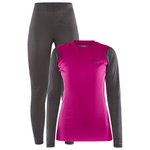 Craft Technische onderkleding Core Warm Baselayer Set W Black Roxo Granite Voorstelling