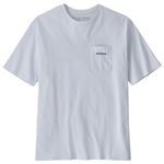 Patagonia Tee-shirt Boardshort Logo Pocket Responsibili-Tee White Présentation