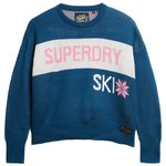 Superdry Pull Retro Ski Knit Jumper True Indigo Présentation