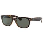 Ray Ban Sonnenbrille RB2132 New Wayfarer Classic Polished Tortoise Green G-15 Polarized Präsentation