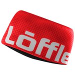 Loffler Hoofdbanden noordse ski Löffler Headband Wide Red Voorstelling
