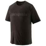 Patagonia Camiseta de trail M's Cap Cool Trail Graphic Shirt Outline Text Logo Black Presentación